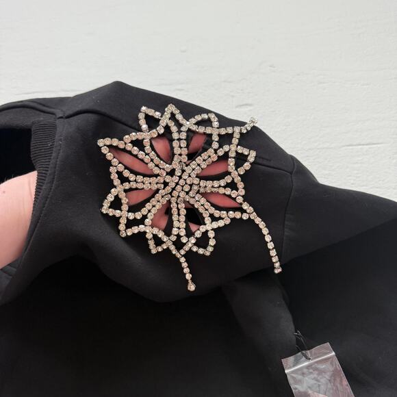 Carbon38 Black Rhinestone Cut Out Sweatshirt, Size Small - Picture 5 of 9